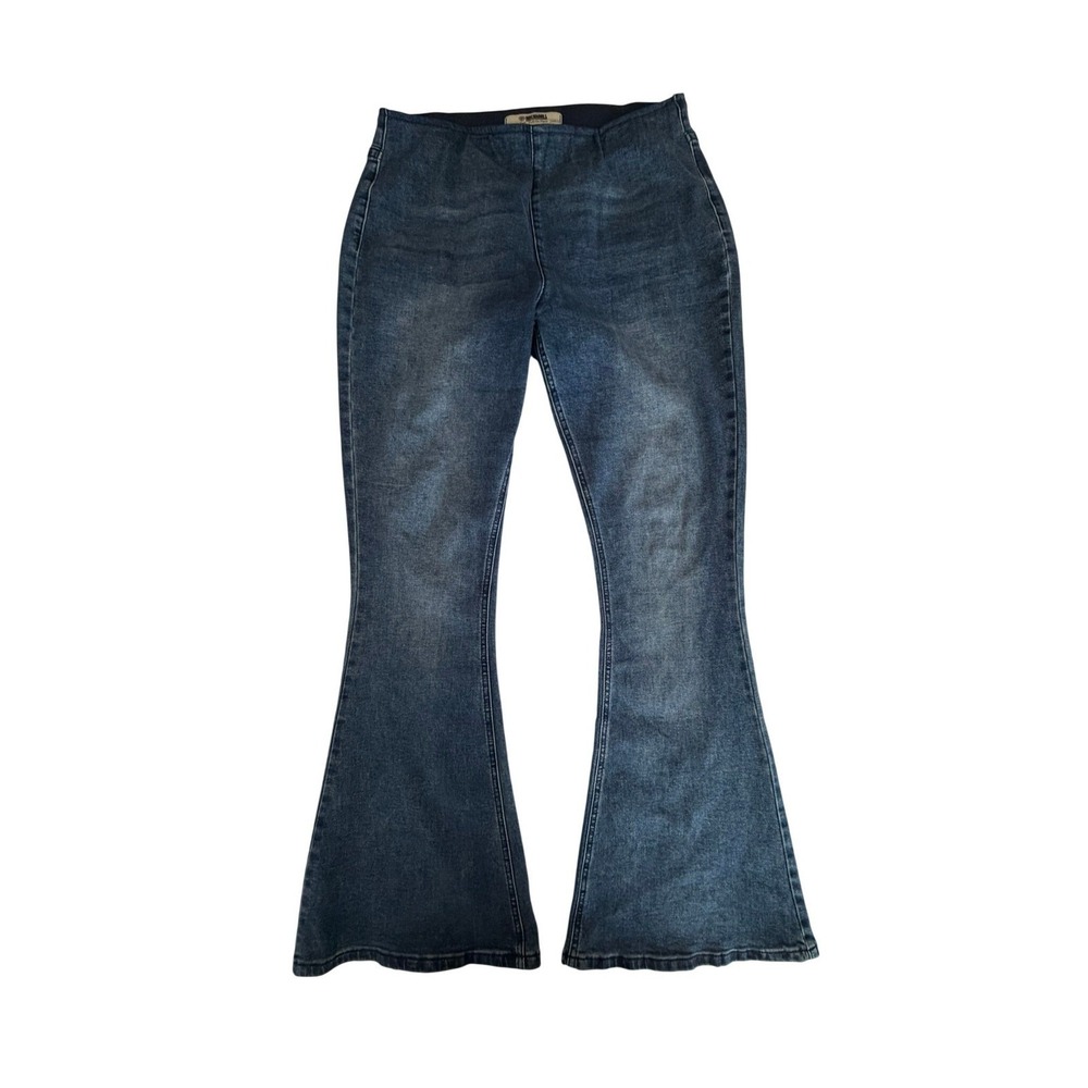 Rock & Roll Denim Bargain Bell Bottom Pull On Flare Jeans Cowgirl 32x32 Women's